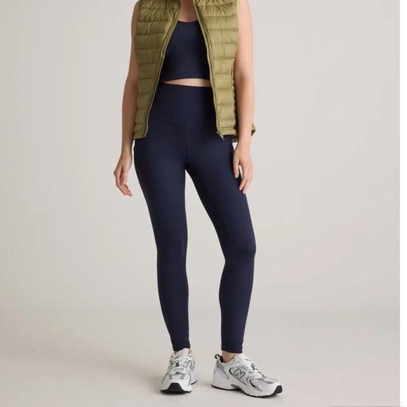 Quince Ultra Form High Rise Pocket Leggings Navy Blue S - Picture 1 of 7